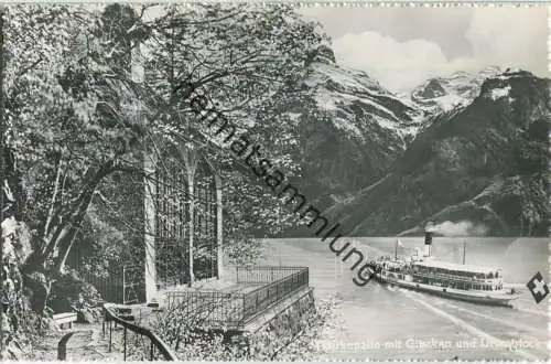 Tellskapelle mit Gitschen und Urirotstock - Dampfer Unterwalden - Verlag Th. Rietschi Luzern