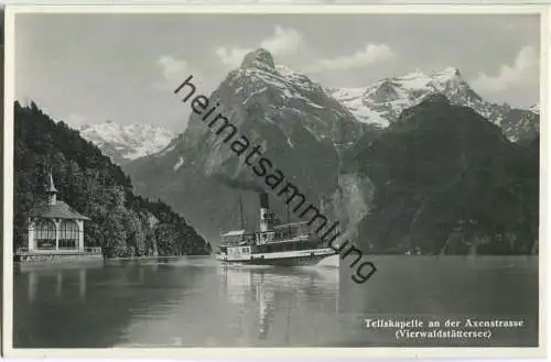 Tellskapelle an der Axenstrasse - Dampfer Schiller - Verlag Globetrotter AG Luzern