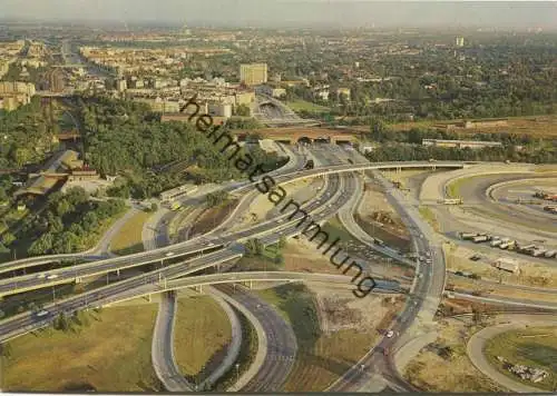 Berlin - Blick vom Funkturm auf die Stadtautobahn - Ansichtskarte Grossformat - Verlag Andres + Co. Berlin