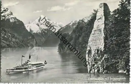 Schillerstein mit Bristenstock - Dampfer Uri - Verlag Th. Rietschi Luzern