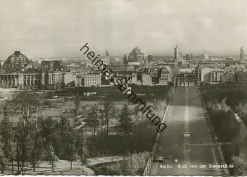 Berlin - Blick von der Siegessäule - Foto-AK Grossformat - Verlag Kunst und Bild Berlin 50er Jahre