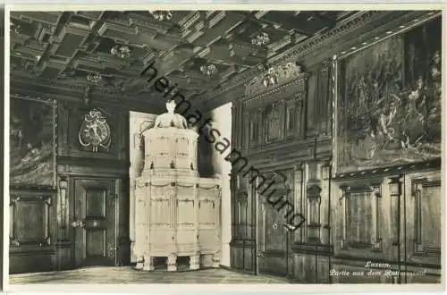 Luzern - Partie aus dem Rathaussaal - Foto-Ansichtskarte - Verlag E. Goetz Luzern