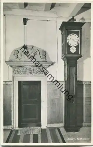 Luzern - Rathausuhr - Foto-Ansichtskarte - Verlag E. Goetz Luzern