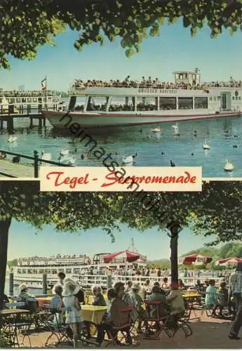 Berlin-Tegel - Seepromenade - Fahrgastschiff Grosser Kurfürst - AK Großformat - Verlag Kunst und Bild Berlin