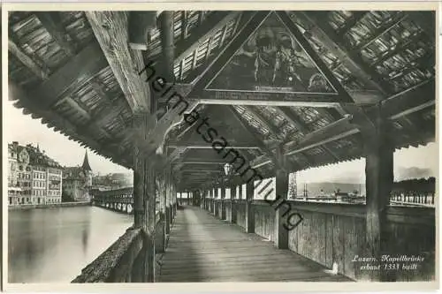 Luzern - Kapellbrücke - Foto-AK - Edition Photoglob-Wehrli & Vouga & Co. AG Zürich