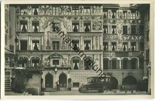 Luzern - Hotel des Balances - Foto-AK - Verlag E. Goetz Luzern