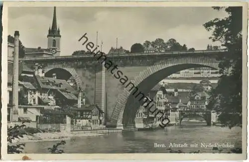 Bern - Altstadt mit Nydeckbrücke - Foto-Ansichtskarte - Franco-Suisse Edition Berne