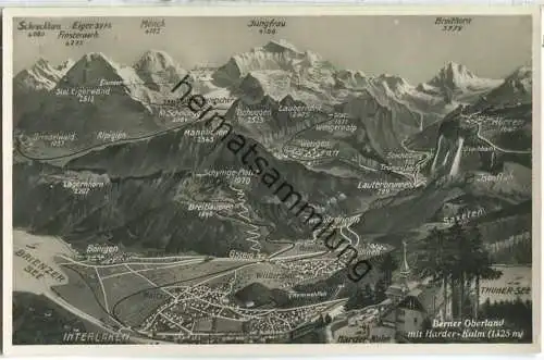 Berner Oberland mit Harder Kulm - Verlag Photoglob-Wehrli & Vouga & Co. AG Zürich