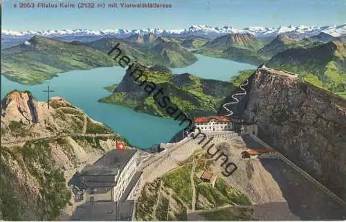 Pilatus Kulm mit Vierwaldstättersee - Edition Photoglob Zürich