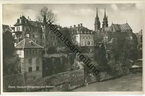 Basel - Deutschrittergarten und Münster - Foto-Ansichtskarte - Edition Photoglob-Wehrli & Vouga & Co. AG Zürich