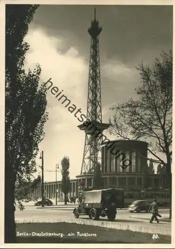 Berlin am Funkturm - Foto-AK Grossformat 50er Jahre - Verlag Photo R. Lissner Berlin