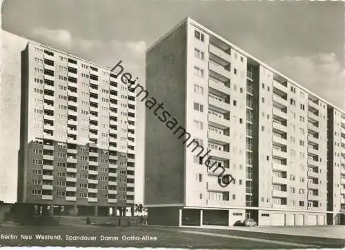 Berlin - Neu Westend - Spandauer Damm Gotha Allee - Foto-AK Grossformat - Verlag Kunst und Bild Berlin gel. 1960