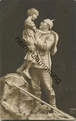 Das treue deutsche Herz - Skulptur - Soldat - Mädchen - Feldpost