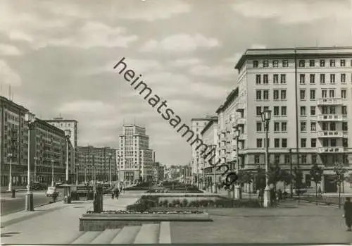 Berlin - Stalinallee - Blick nach Westen - Foto-AK Grossformat - Verlag Felix Setecki Berlin