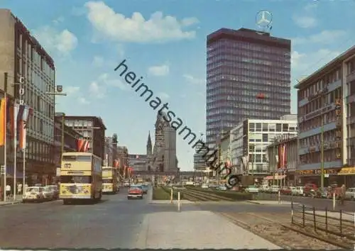 Berlin - Tauentzienstrasse - Gedächtniskirche - AK Grossformat gel. 1967