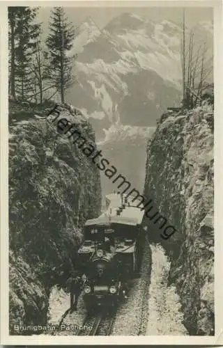 Brünigbahn - Passhöhe - Foto-Ansichtskarte - Edition Photoglob Zürich