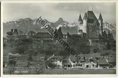 Thun - Schloss - Foto-Ansichtskarte - Weinhandlung Alfred Desch - Edition Photoglob-Wehrli & Vouga & Co. AG Zürich