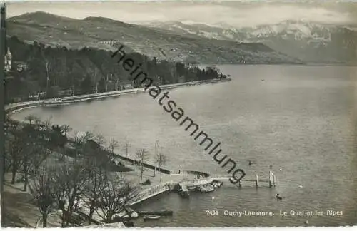 Ouchy-Lausanne - Le Quai et les Alpes - Foto-Ansichtskarte - Edition Jaeger Geneve