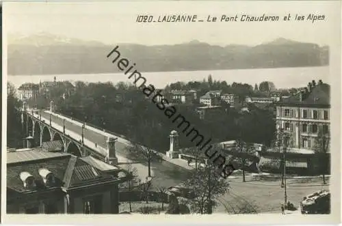 Lausanne - Le Pont Chauderon et les Alpes - Foto-Ansichtskarte - Edition D. Voumard Lausanne