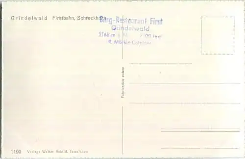 Grindelwald - Firstbahn - Schreckhorn - Verlag Walter Schild Interlaken