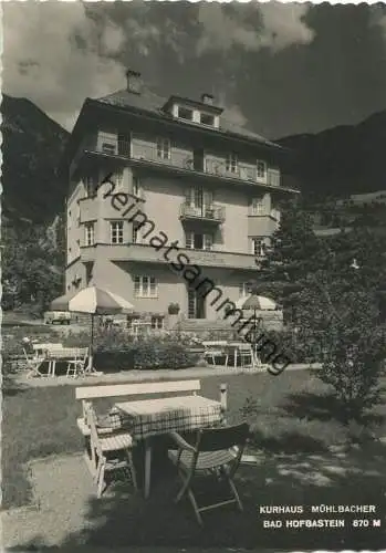 Bad Hofgastein - Kurhaus Mühlbacher - Foto ohne AK-Einteilung