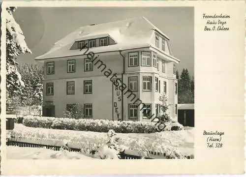 Braunlage - Harzburger Str. 27 - Haus Deye Besitzer O. Ehlers - Foto-Ansichtskarte - Verlag Hans Rudolphi Braunlage