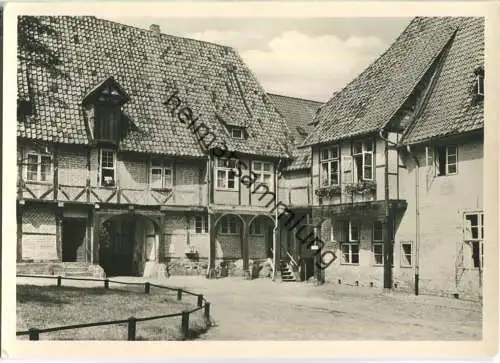 Kloster Lüne - Innenhof mit Fachwerkhäusern - Verlag Th. Voigt Elmshorn 50er Jahre