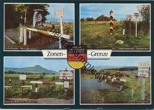 Zonengrenze in der Rhön - Eußenhausen - Frankenstein - Rockenstuhl - AK Grossformat gel. 1986