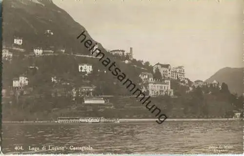 Lago di Lugano - Castagnola - Dampfer Sempione - Foto-AK 20er Jahre - Verlag Ditta G. Mayr Lugano