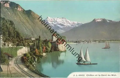 Chateau de Chillon et la Dent du Midi - Edition Jullien freres Geneve