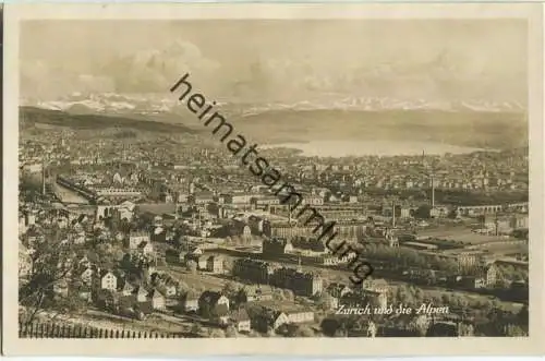 Zürich und die Alpen - Foto-Ansichtskarte - Edition Photoglob Zürich