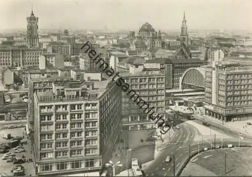 Berlin - Blick vom Haus des Lehrers - Foto-AK Grossformat - Verlag Gebr. Garloff Magdeburg - Markierung gel. 1966