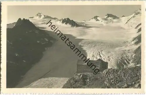 Ramolhaus mit dem grossen Gurgler-Gletscher - Hochwilde - Mitterkamm und Falschungspitze - Foto-Ansichtskarte