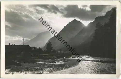 Abendstimmung in der Unterleutasch - Foto-Ansichtskarte - Verlag Much Heiss Nachflg. Innsbruck