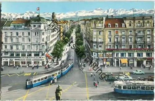 Zürich - Bahnhofstrasse - Strassenbahn - Verlag Photoglob Wehrli AG Zürich