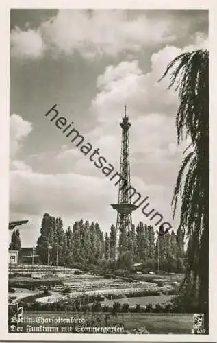 Berlin - Funkturm mit Sommergarten - Foto-AK 50er Jahre - Verlag Klinke & Co. Berlin