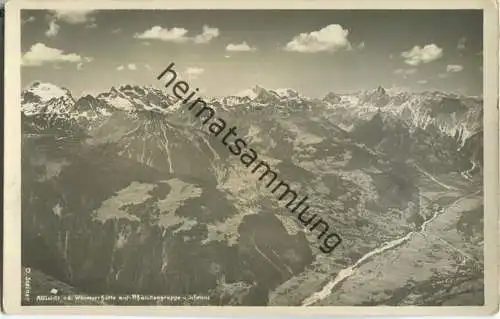 Rhätikongruppe - Schruns von der Wormser Hütte - Foto-Ansichtskarte - Verlag O. Steiner