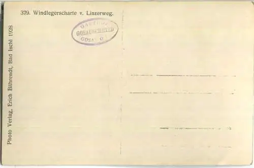 Windlegerscharte - Foto-Ansichtskarte - Verlag Erich Bährendt Bad Ischl 1928