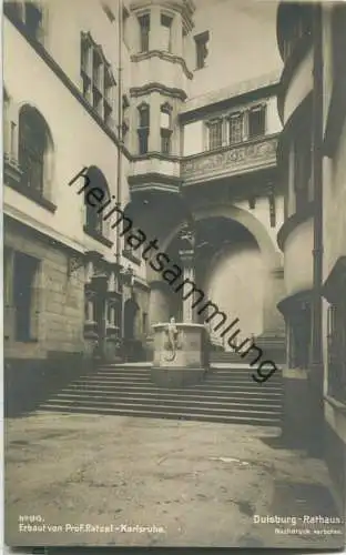 Duisburg - Rathaus - Erbaut von Prof. Ratzel Karlsruhe - Verlag Robert von der Burg Durlach 1906