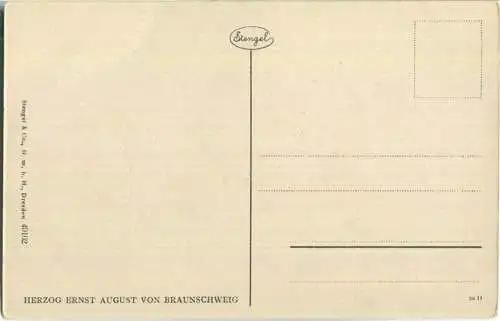Herzog Ernst August von Braunschweig - Verlag Stengel & Co GmbH Dresden Nr. 49162