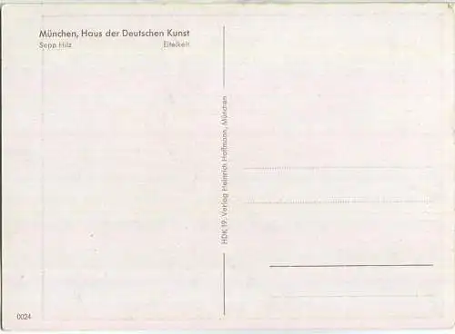 HDK19 - Eitelkeit - Sepp Hilz Bad Aibling - Verlag Heinrich Hoffmann München