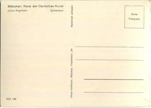 HDK130 - Spitzentanz - Julius Engelhard - Verlag Heinrich Hoffmann München