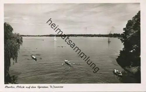 Berlin - Blick auf den Grossen Wannsee - Foto-AK 1954 - Verlag Kunst und Bild Berlin