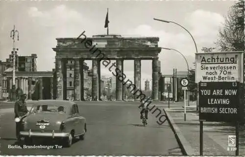 Berlin - Brandenburger Tor - Foto-AK 1957 - Verlag Klinke & Co. Berlin