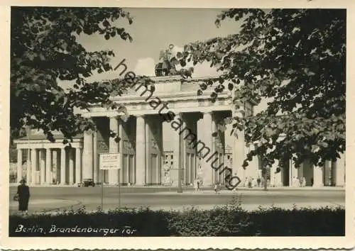Berlin - Brandenburger Tor Foto-AK Grossformat 50er Jahre - Verlag Bruno Schroeter Berlin