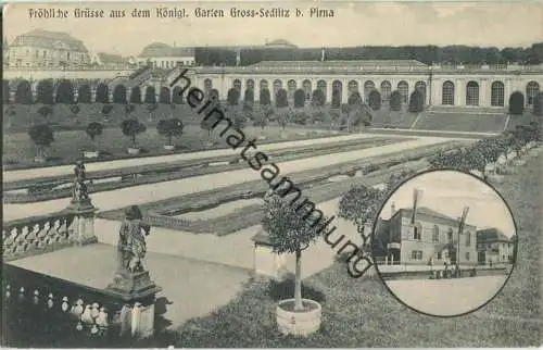 Grosssedlitz - Königlicher Garten - Verlag Alfred Edelmann Gasthof Gross Sedlitz