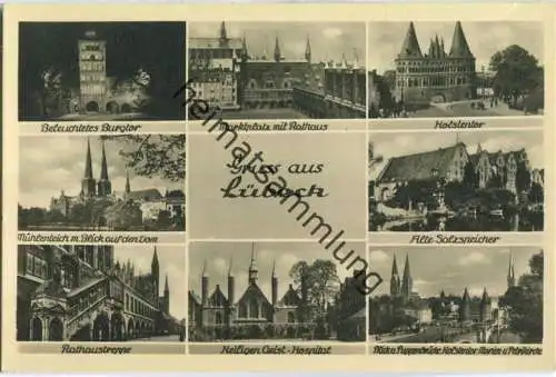 Lübeck - Burgtor - Salzspeicher - Heiligen-Geist-Hospital - Verlag Schöning & Co Lübeck