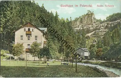 Polenztal - Gasthaus - Verlag Hermann Poy Dresden 1909