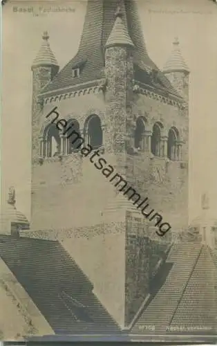 Basel - Pauluskirche - Detail - Erbaut von Curjel & Moser Karlsruhe - Verlag Robert von der Burg Durlach 1906