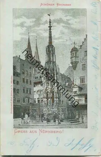 Nürnberg - Schöner Brunnen - Verlag Karl Braun & Co München